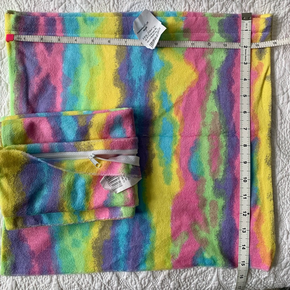 Tie dye rainbow pillow case